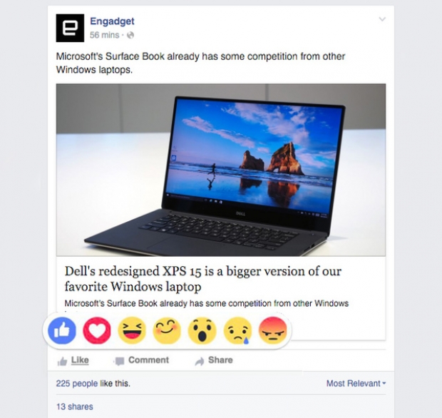 Facebook добави емоции към „лайка“