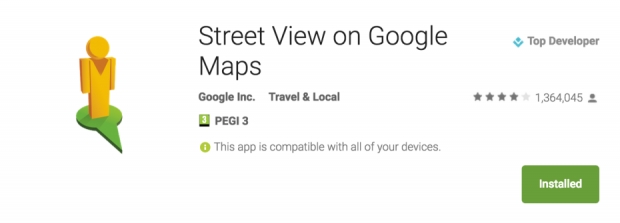Google пусна Street View като самостоятелно Android приложение