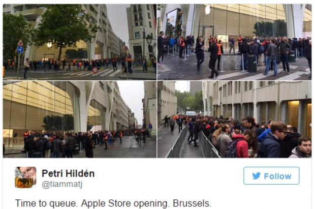 В снимки: опашките пред магазините на Apple при премиерата на iPhone 6S