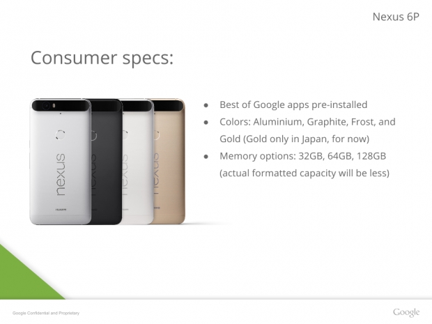 Появиха се слайдове от бъдещата презентация на Nexus 6P