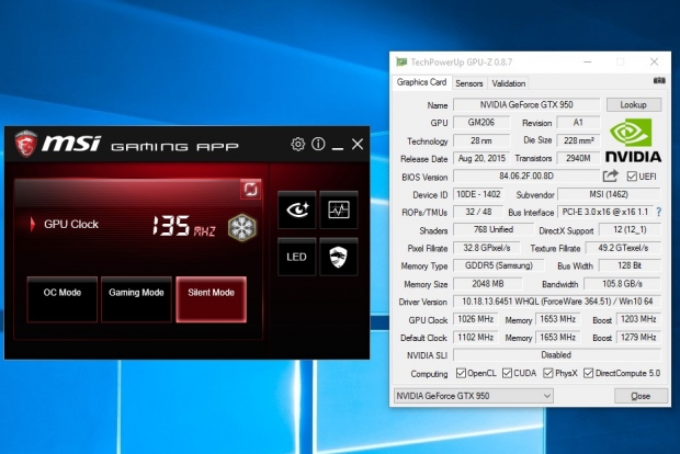 Ревю на видеокартата MSI GTX 950 GAMING 2G