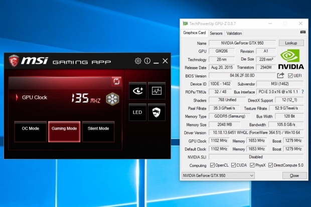 Ревю на видеокартата MSI GTX 950 GAMING 2G