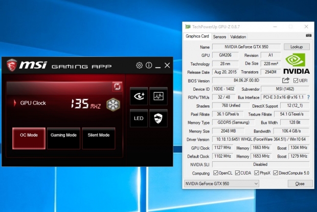 Ревю на видеокартата MSI GTX 950 GAMING 2G