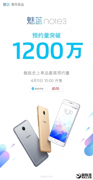 Meizu M3 Note: 12 милиона предварителни поръчки и 100 000 бройки за 7 минути