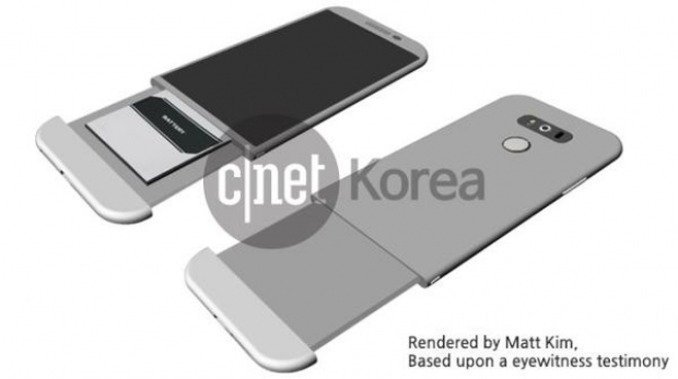Рендер на LG G5 с механичен корпус