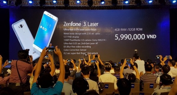 Asus представи във Виетнам смартфоните Zenfone 3 Laser и Zenfone 3 Max
