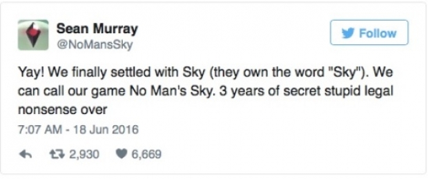 No Man’s Sky се пребори със Sky TV, за да запази името си