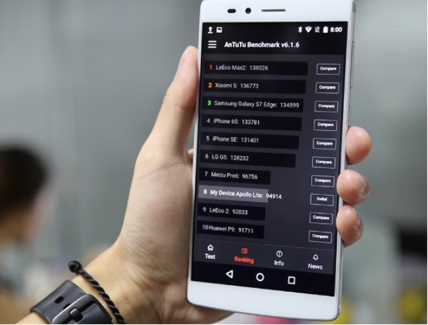 Vernee Apollo Lite достигна почти 95000 точки в AnTuTu