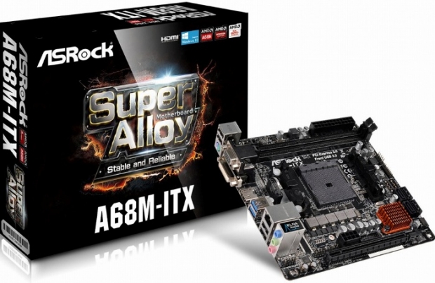 ASUSteK предлага на базата на процесорите AMD FM2+ компактната платка ASUS A68M-ITX