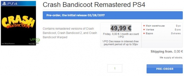 Колекцията Crash Bandicoot сигурно ще се появи през февруари 2017 г.