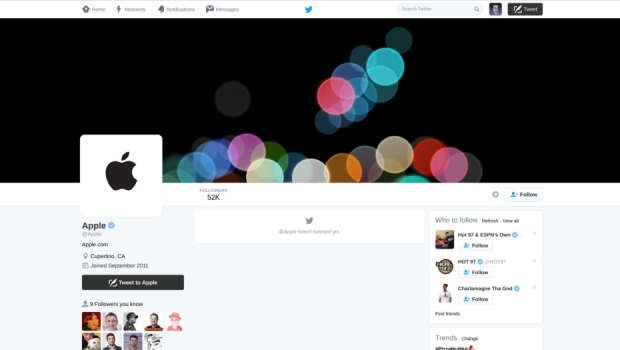 Apple най-сетне има активен Twitter акаунт