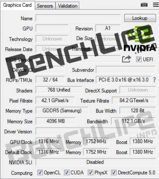 Първа информация за видеокартата Nvidia GeForce GTX 1050
