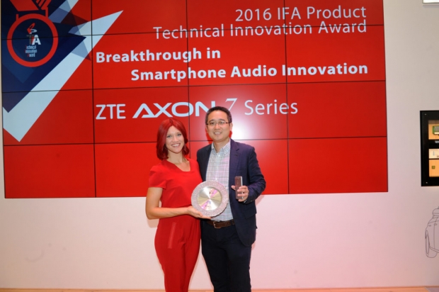 ZTE Axon 7 получи на IFA 2016 наградата за иновации в аудиото
