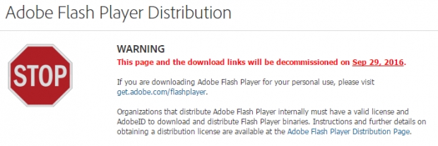 В края на месеца Adobe ще премахне линковете за изтеглянето на Flash от своя сайт