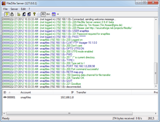 FileZilla Server 1.12.6