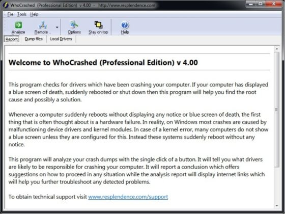 WhoCrashed 7.05