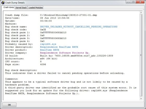 WhoCrashed 7.05