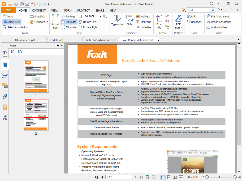 Foxit PDF Reader 2026.2.0.39747