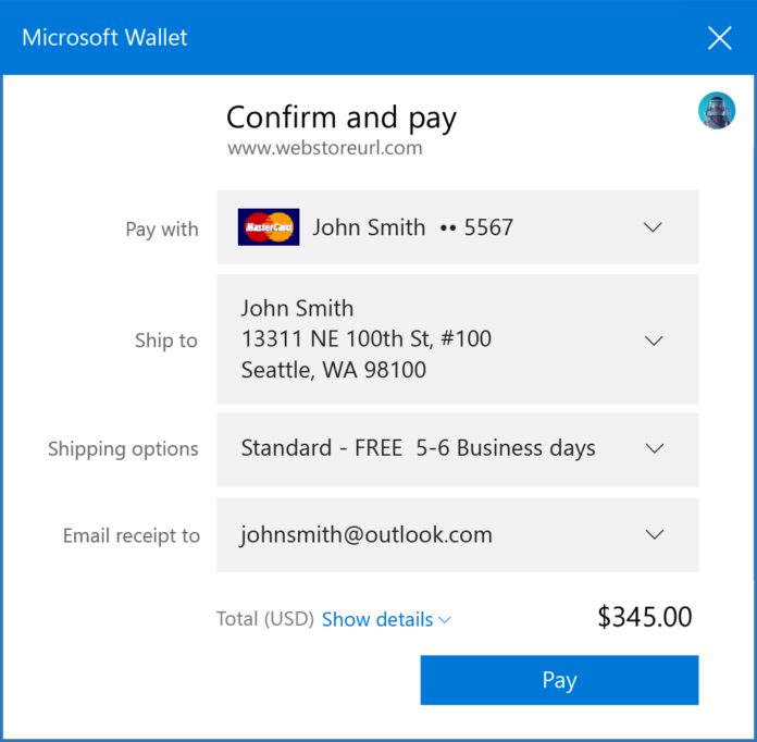 walletui С Windows 10 Creators Update плащането в интернет ще опрости