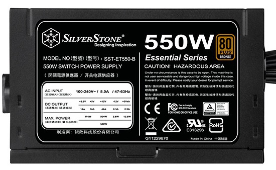 SilverStone пуска двата нови захранващи блока от начално ниво Essential SST-ET на 550 и 650 W