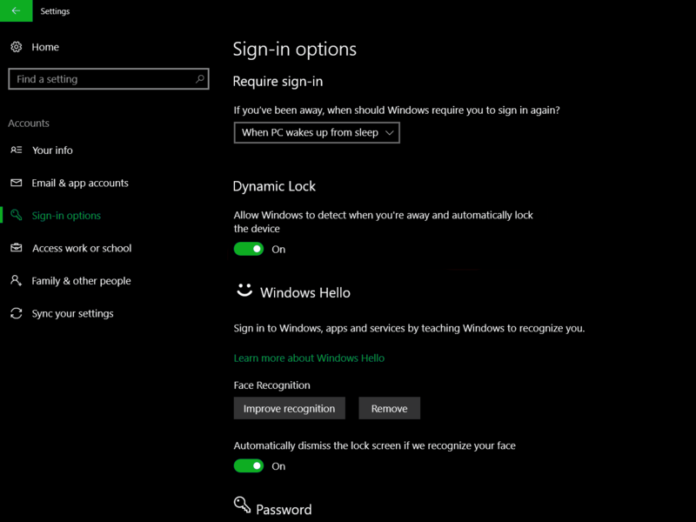 Dynamic-Lock В ОС Windows 10 се появи динамично заключване на потребителите