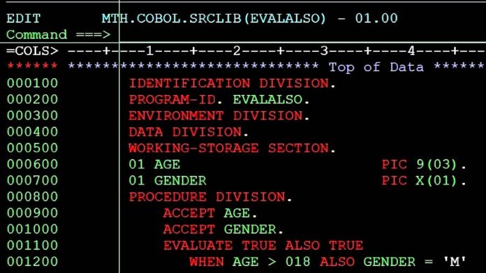 cobol-program Запознайте с MOCAS – най-старата компютърна програма в света, която все още активно се използва