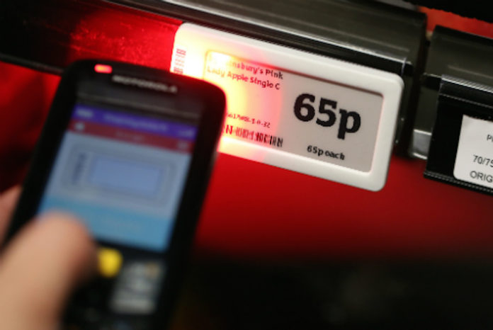 sainsburys-epd-labels Пускат електронни етикети за продуктите по магазините в България