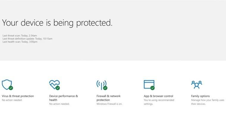 Microsoft представя центъра Windows Defender Security Center за ОС Windows 10