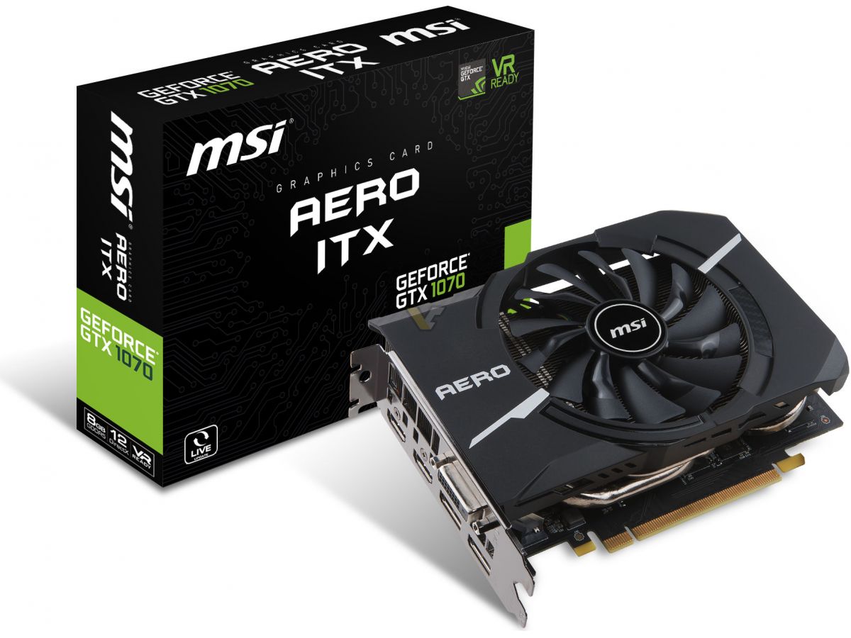 MSI представи серията компактни видеокарти GeForce GTX 1000 AERO ITX