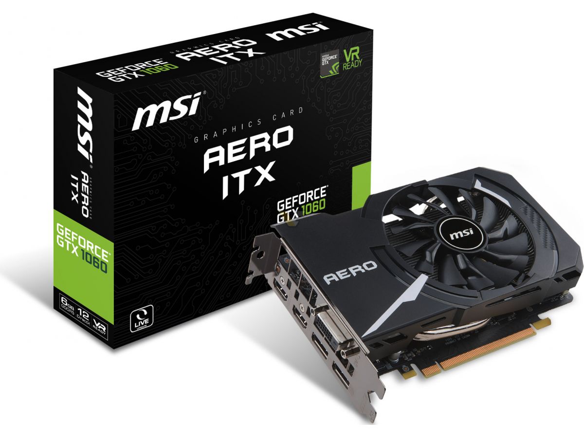 MSI представи серията компактни видеокарти GeForce GTX 1000 AERO ITX