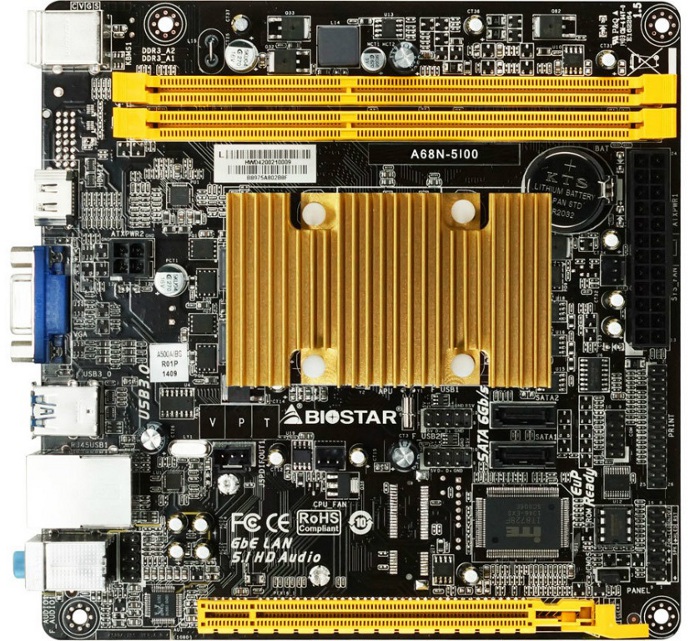 Bioastar анонсира дънната платка 5100-A68N с процесора A4-5100 (Kabini)