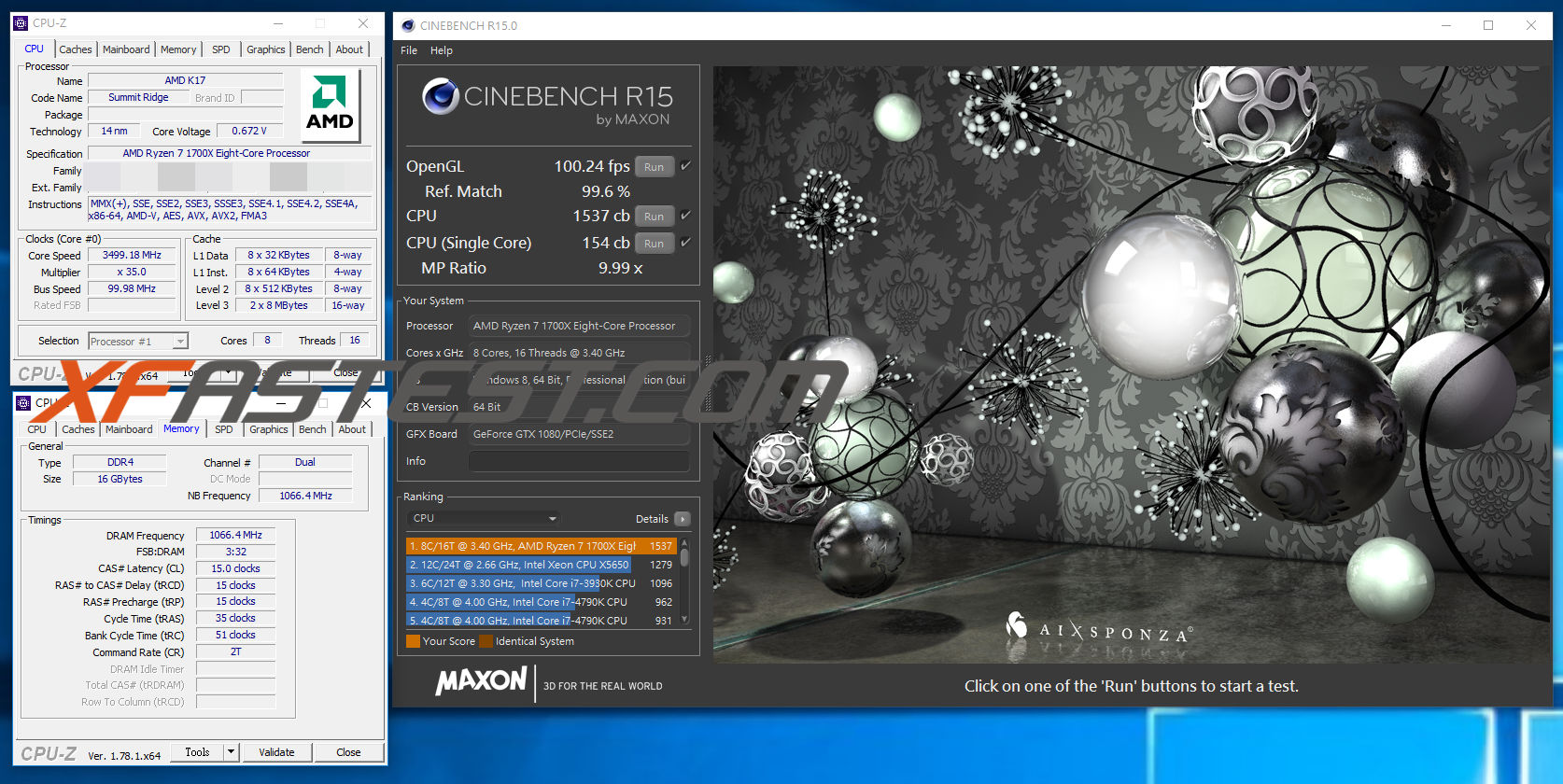 Нови резултати от синтетичните тестове на процесора AMD Ryzen 7 1700X