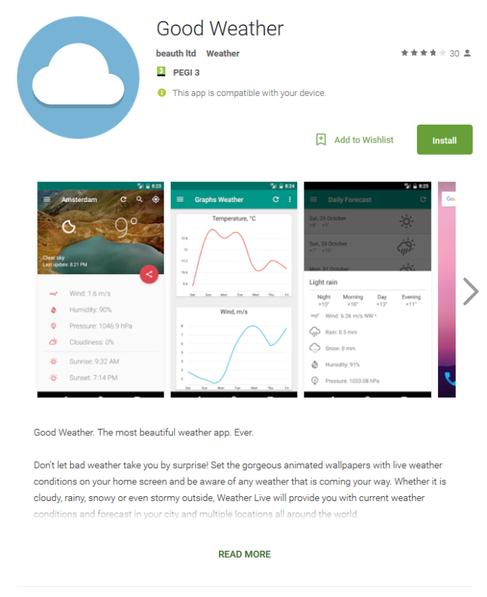 descripcion-good-weather Троянска програма успя да пробие защитите на Google Play