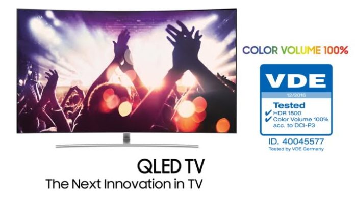 samsung qled QLED TV на Samsung е първия телевизор с VDE потвърждение за 100% обем на цветовете