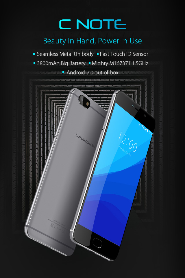 Umidigi C Note 1 Анонс на евтиния смартфон Umidigi C Note с метален корпус
