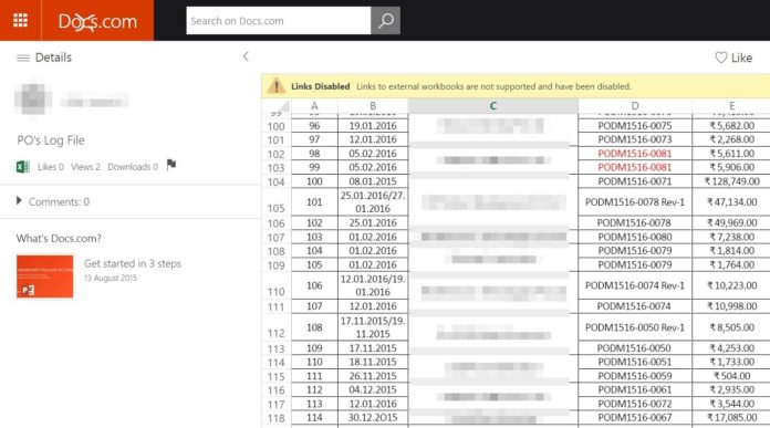 docs 1 В Docs.com се появиха конфиденциалните документи на потребителите с възможност за търсене