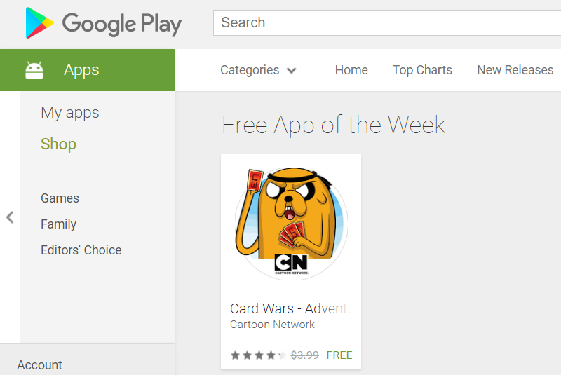 Google Play получава раздел Free App of the Week
