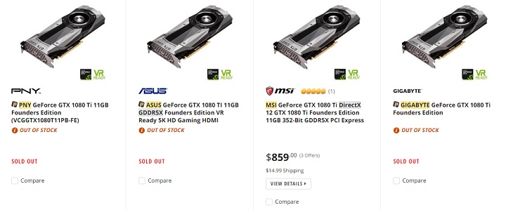 Видеокартата GeForce GTX 1080 Ti се продава като топъл хляб