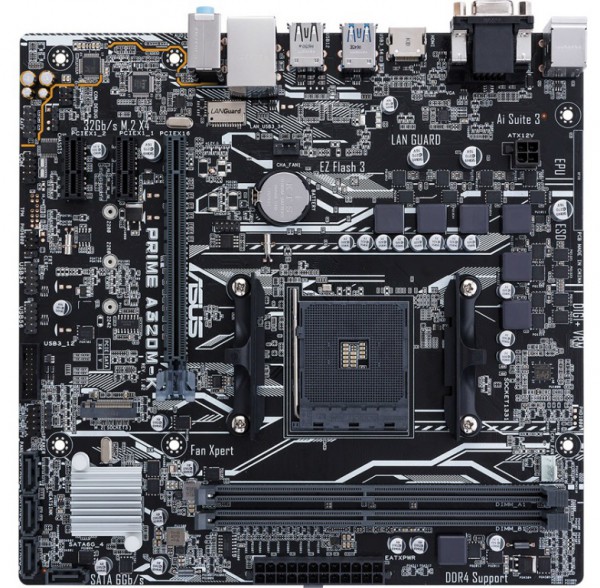 ASUS PRIME A320M-K – нова компактна платка за AMD Ryzen с поддръжка на 5X PROTECTION III