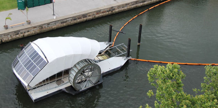 Mr.Trash Wheel Плавателен съд със слънчеви батерии събра от реките 500 тона боклук