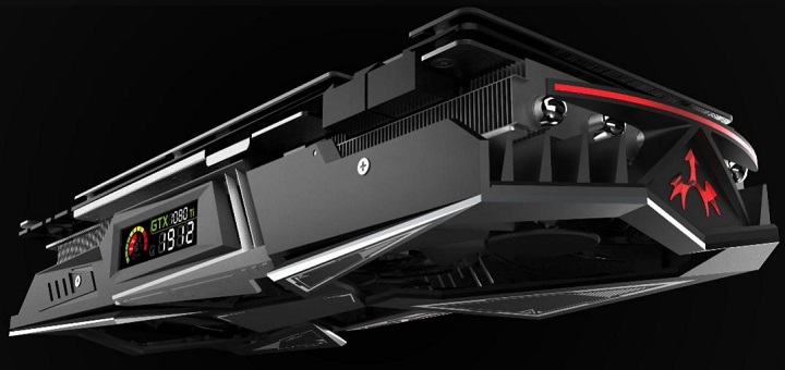 Colorful представи видеокартата iGame GeForce GTX 1080Ti Vulcan X OC с LCD дисплей