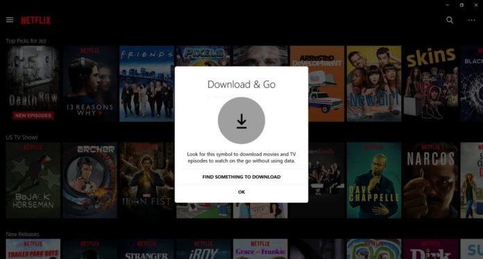 Netflix добави офлайн гледането на филми и шоута в ОС Windows 10