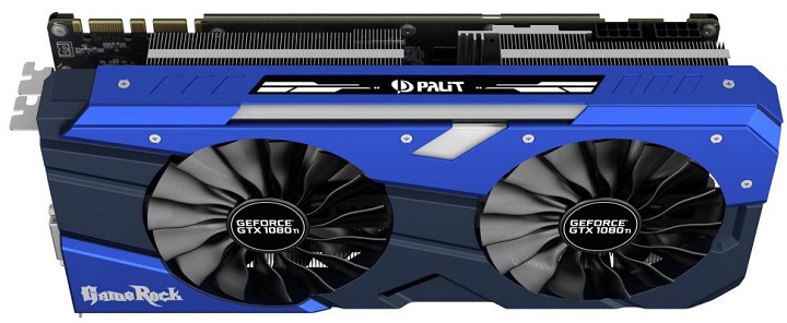 Palit анонсира видеокартата GeForce GTX 1080 Ti GameRock с четири вентилатора