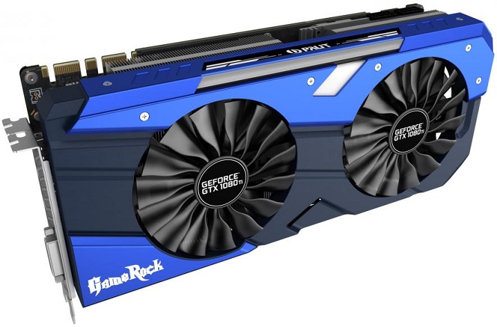 Palit анонсира видеокартата GeForce GTX 1080 Ti GameRock с четири вентилатора