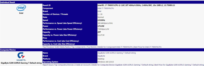 Нови подробности относно характеристиките на 10-ядрения процесор Intel Skylake-X