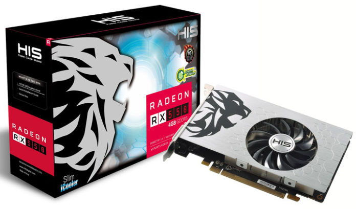 HIS подготвя за пускане две графични карти Radeon RX 550 iCooler