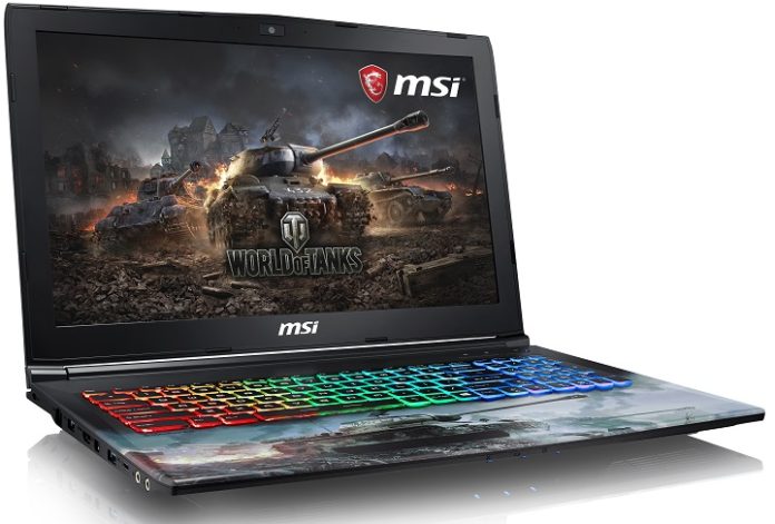 MSI и Wargaming анонсираха пускането на игровия лаптоп GP62M World of Tanks Edition