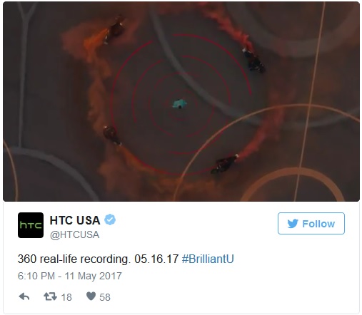 HTC U 11 ще снима 360-градусови клипове