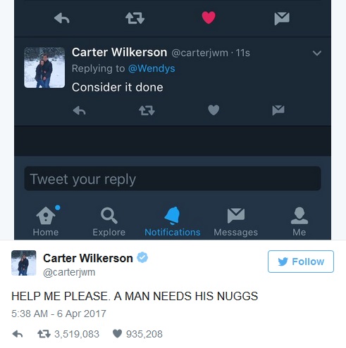 Тинейджър от Невада постигна рекорд за най-споделено съобщение в Twitter