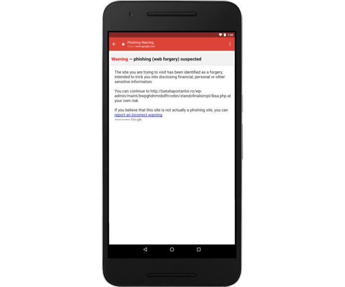 Safer Links in Gmail on Android Клиентската програма Gmail за Android вече има защита от фишинг